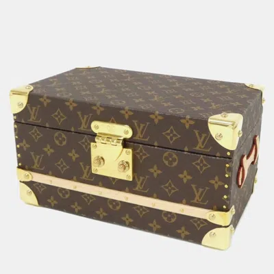 Pre-owned Louis Vuitton Monogram Mini Malle Bijou Jewelry Case In Brown