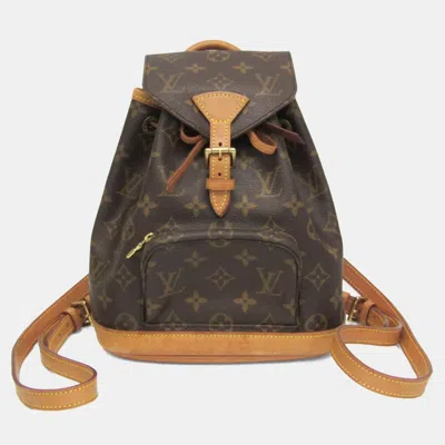 Pre-owned Louis Vuitton Monogram Mini Monsuri Backpack Monogram In Brown