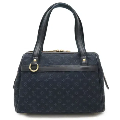 Pre-owned Louis Vuitton Monogram Mini Tst Blue Canvas Leather Boston Bag Handbag ()