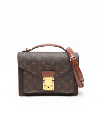 Pre-owned Louis Vuitton Monogram Monceau 28 Bag In Brown