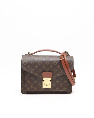 Pre-owned Louis Vuitton Monogram Monceau 28 Bag In Brown