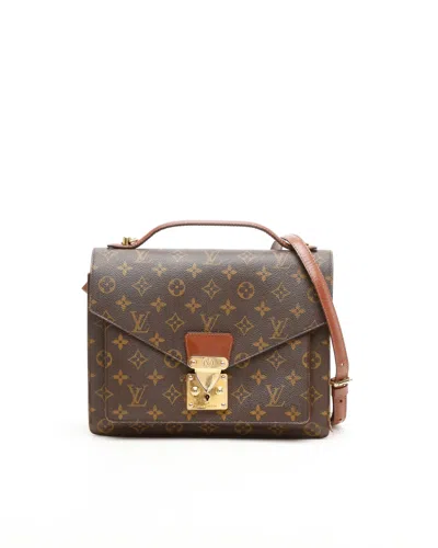 Pre-owned Louis Vuitton Monogram Monceau 28 Bag In Brown