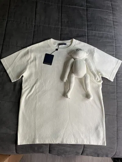 Pre-owned Louis Vuitton Monogram Monkey T Shirt In White