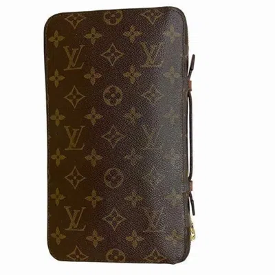 Pre-owned Louis Vuitton Monogram Monogram Long Wallet (bi-fold) () In Brown