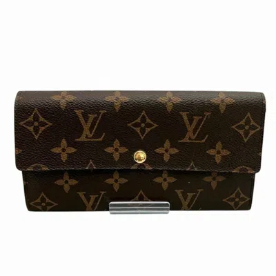 Pre-owned Louis Vuitton Monogram Monogram Long Wallet (bi-fold) () In Brown