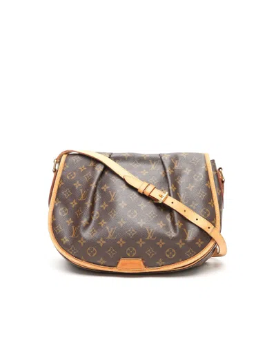 Pre-owned Louis Vuitton Monogram Monogram Menilmontant Mm Bag In Brown