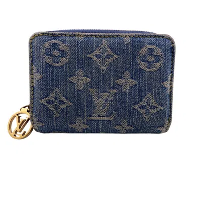 Pre-owned Louis Vuitton Monogram Monogram Wallet (bi-fold) () In Blue