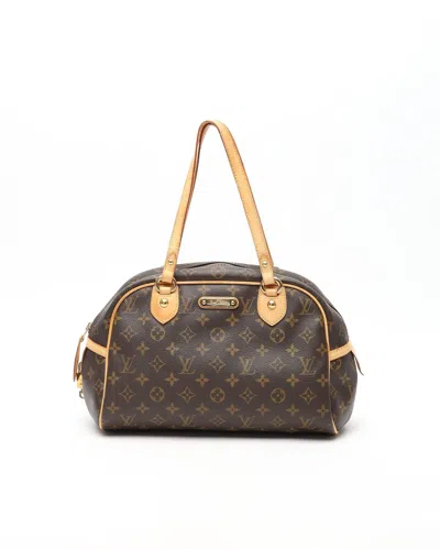 Pre-owned Louis Vuitton Monogram Montorgueil Pm Bag In Brown