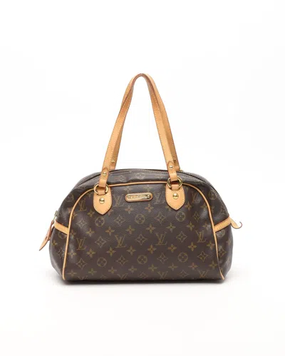Pre-owned Louis Vuitton Monogram Montorgueil Pm Bag In Brown