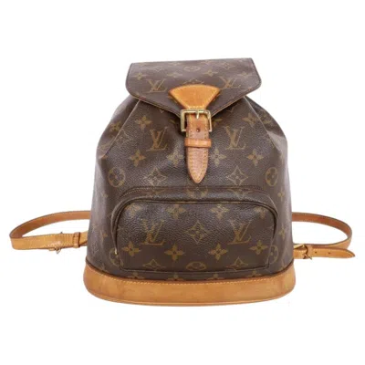 Pre-owned Louis Vuitton Monogram Montsouris Backpack Mm In Brown