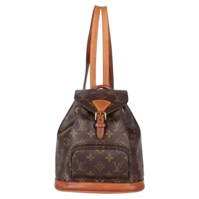 Pre-owned Louis Vuitton Monogram Montsouris Backpack Pm, 1997 In Brown