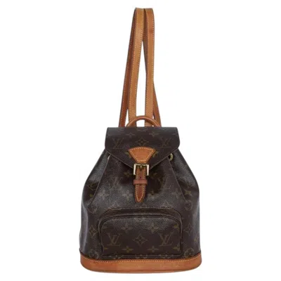 Pre-owned Louis Vuitton Monogram Montsouris Backpack Pm In Black