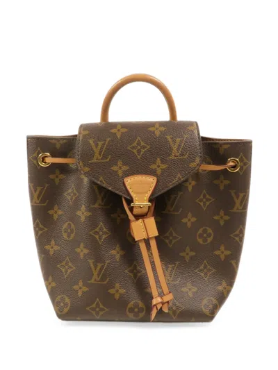 Pre-owned Louis Vuitton Monogram Montsouris Bb Backpack In Brown