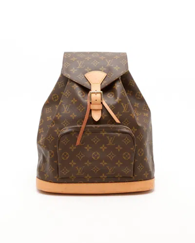 Pre-owned Louis Vuitton Monogram Montsouris Gm Backpack