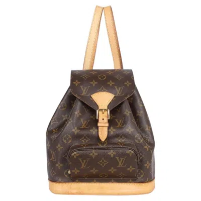 Pre-owned Louis Vuitton Monogram Montsouris Mm Backpack, 2004 In Black