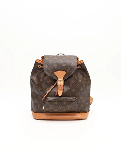 Pre-owned Louis Vuitton Monogram Montsouris Mm Backpack In Brown