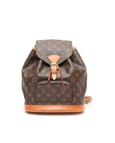 Pre-owned Louis Vuitton Monogram Montsouris Mm Backpack In Brown
