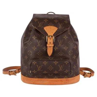 Pre-owned Louis Vuitton Monogram Montsouris Mm Backpack In Brown