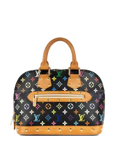 Louis Vuitton Monogram Multicolore Alma Tote Bag In Black