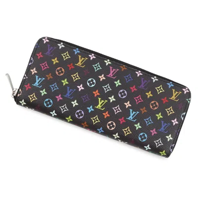 Pre-owned Louis Vuitton Monogram Multicolore Black Multi-color Noir Monogram Long Wallet (bi-fold) ()