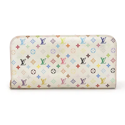 Pre-owned Louis Vuitton Monogram Multicolore Blanc/riche Pvc Long Wallet (bi-fold) () In White