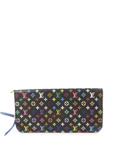 Pre-owned Louis Vuitton Monogram Multicolore Insolite Wallet In Black