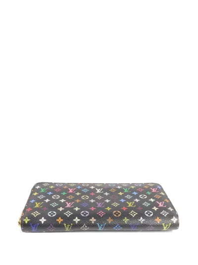 Pre-owned Louis Vuitton Monogram Multicolore Wallet In Black