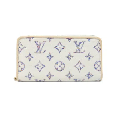 Pre-owned Louis Vuitton Monogram Multicolore White Jacquard Long Wallet (bi-fold) ()