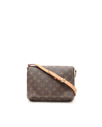 Pre-owned Louis Vuitton Monogram Musette Tango Bag In Brown