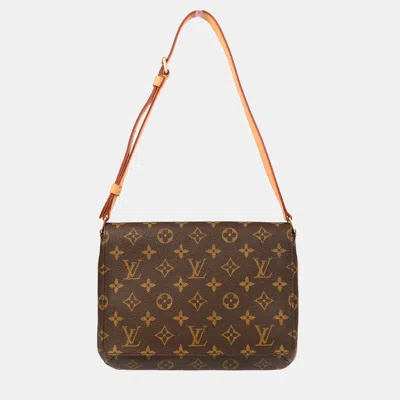 Pre-owned Louis Vuitton Monogram Musette Tango Short Shoulder Bag In Brown