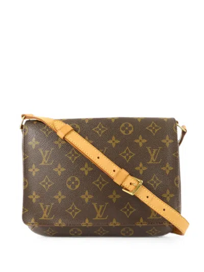 Pre-owned Louis Vuitton Monogram Musette Tango Shoulder Bag In Brown