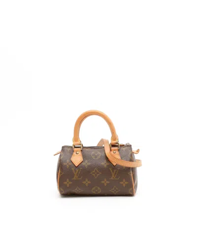 Pre-owned Louis Vuitton Monogram Nano Speedy Bag In Brown