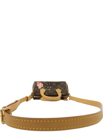 Pre-owned Louis Vuitton Monogram Nano Speedy Tote Bag In Brown