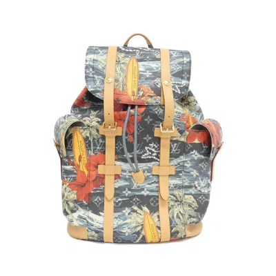 Pre-owned Louis Vuitton Monogram Navy Coated Canvas Backpack ()