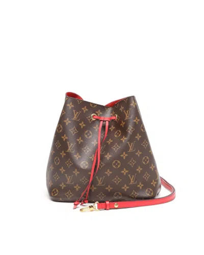 Pre-owned Louis Vuitton Monogram Néonoé Mm Bucket Bag In Brown