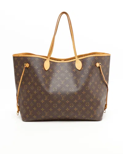 Pre-owned Louis Vuitton Monogram Neverfull Gm Bag In Brown