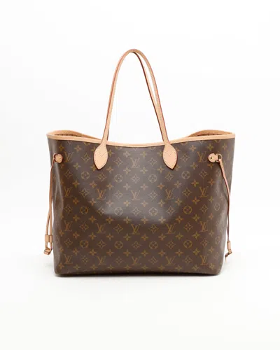 Pre-owned Louis Vuitton Monogram Neverfull Gm Tote Bag In Brown