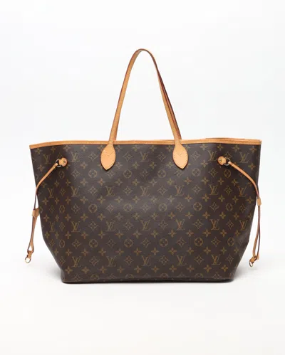 Pre-owned Louis Vuitton Monogram Neverfull Gm Tote Bag In Brown
