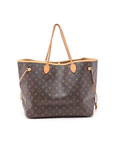 Pre-owned Louis Vuitton Monogram Neverfull Gm Tote Bag In Brown
