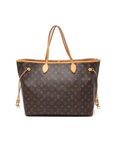 Pre-owned Louis Vuitton Monogram Neverfull Gm Tote Bag In Brown