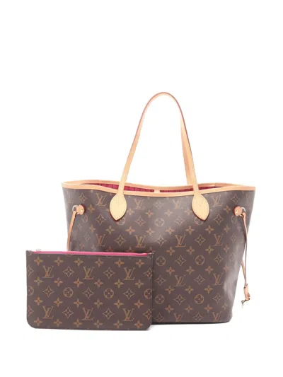 Pre-owned Louis Vuitton Monogram Neverfull Mm Shoulder Bag In Brown