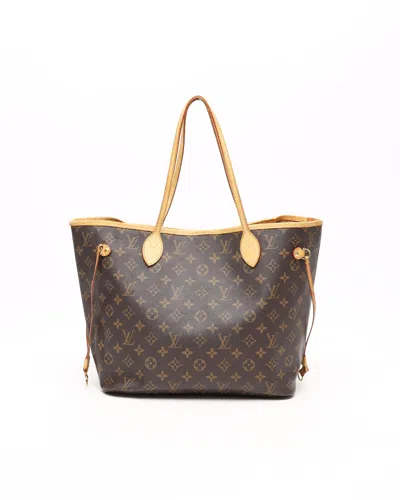 Pre-owned Louis Vuitton Monogram Neverfull Mm Tote Bag In Brown