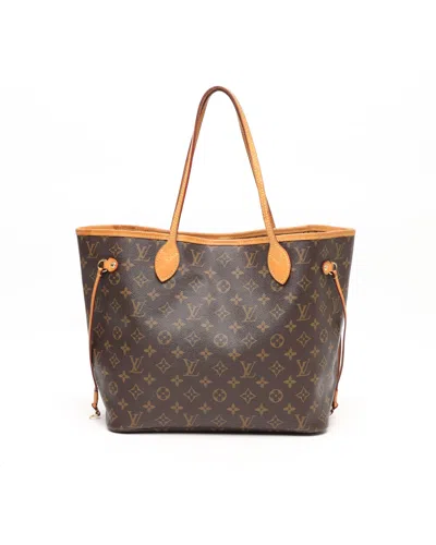 Pre-owned Louis Vuitton Monogram Neverfull Mm Tote Bag In Brown