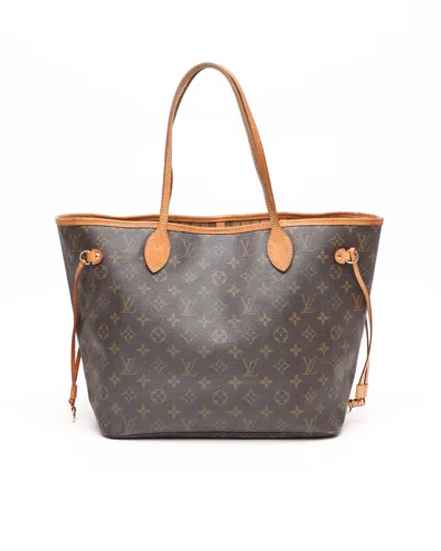 Pre-owned Louis Vuitton Monogram Neverfull Mm Tote Bag In Brown