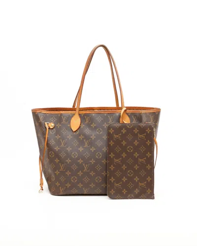 Pre-owned Louis Vuitton Monogram Neverfull Mm Tote Bag In Brown