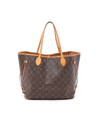 Pre-owned Louis Vuitton Monogram Neverfull Mm Tote Bag In Brown