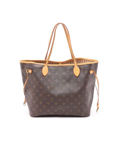 Pre-owned Louis Vuitton Monogram Neverfull Mm Tote Bag In Brown