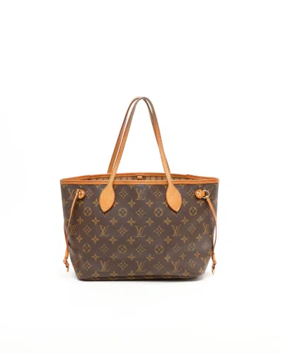 Pre-owned Louis Vuitton Monogram Neverfull Pm Bag In Brown