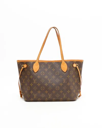 Pre-owned Louis Vuitton Monogram Neverfull Pm Tote Bag In Brown