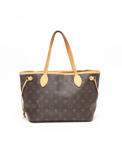 Pre-owned Louis Vuitton Monogram Neverfull Pm Tote Bag In Brown